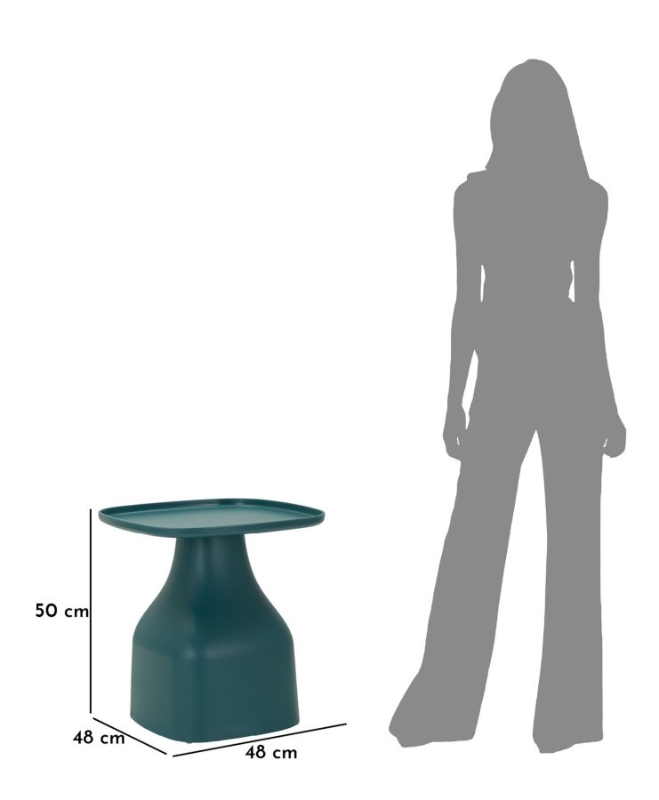 Mauro Ferretti Masă Gea Albastră cm 48x48x49