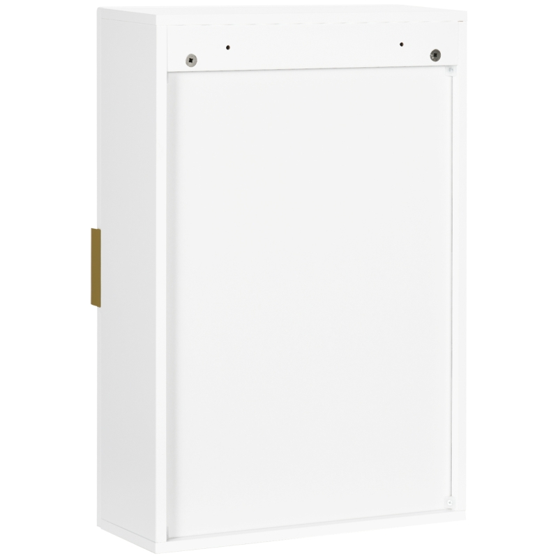 kleankin Dulap pentru Baie Suspendat cu Rafturi Ajustabile, 40x15x60 cm, Alb