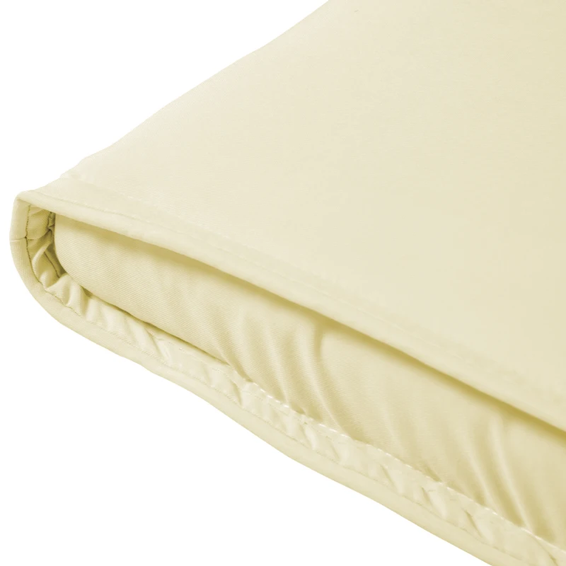 Outsunny Cuscino Per Sdraio Lettino Prendisole Da Giardino 198x53x5cm Bianco Crema