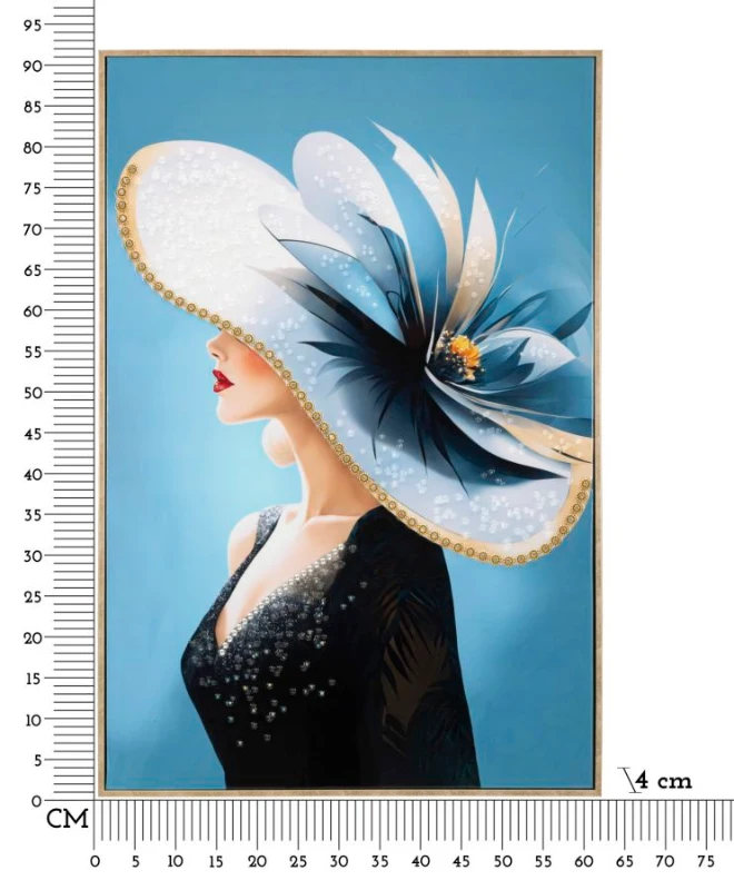 Mauro Ferretti Tablou pe Pânză Lacuită cu Cadru -B- cm 62x4x91