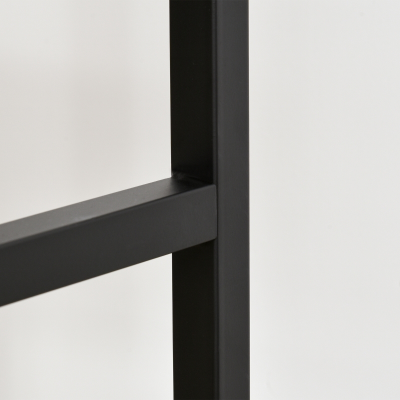 HOMCOM Set Tavolo Alto con 4 Sgabelli Stile Industriale in Metallo e Legno, Rovere Chiaro