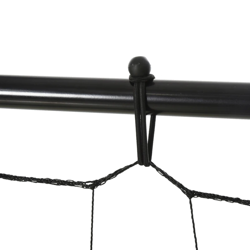 HOMCOM Kickback Fußball Rebounder Tor Rückprallwand Netz für Fußball, Basketball und Baseball, Stahl+PE, Gelb+Schwarz, 184 x 63 x 123 cm
