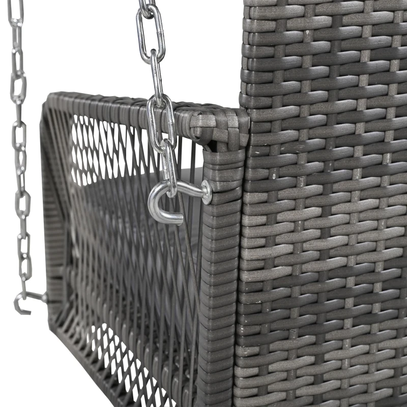 Dondolo da giardino dondolo Hollywood con cuscini di seduta e schienale rimovibili e lavabili, 2 posti, Grigio