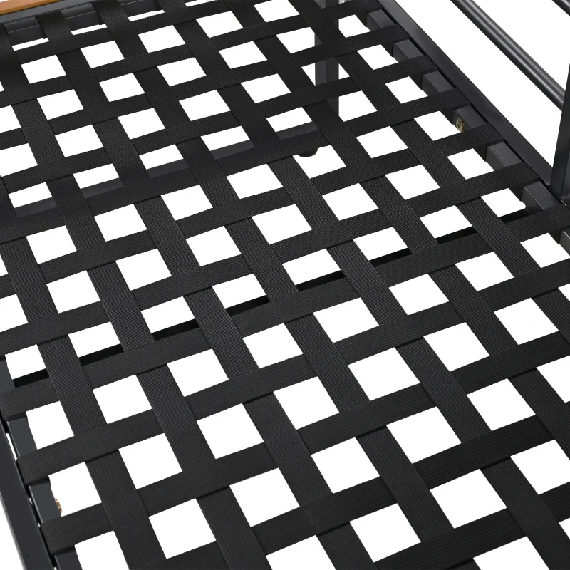 Ensemble de mobilier de jardin 4 pièces avec canapé 2 places, 2 fauteuils individuels et table, Gris Antique