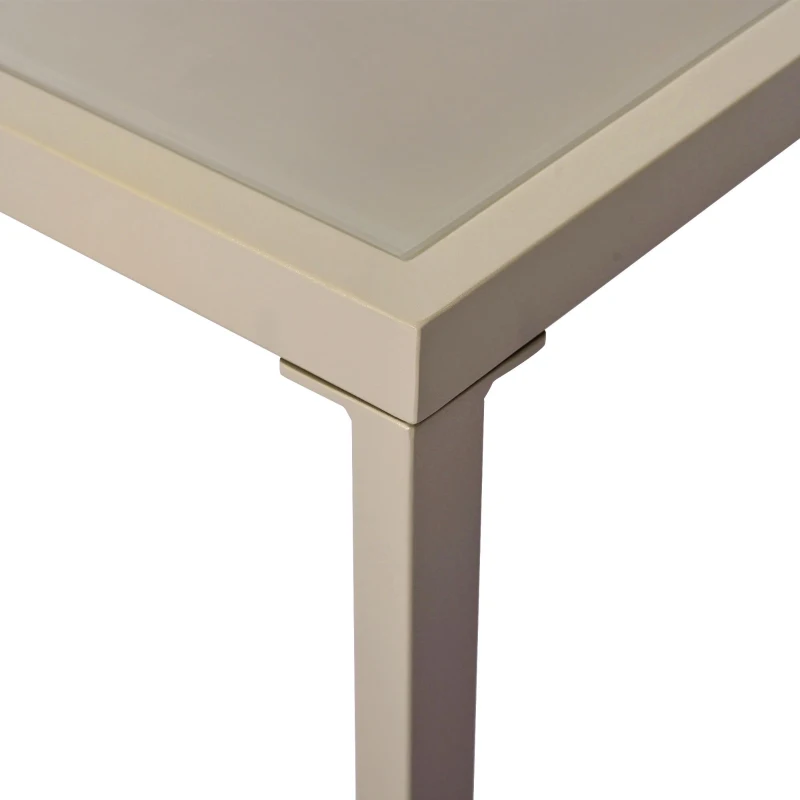 Ensemble de salon de jardin, ensemble de meubles de jardin moderne 4 pièces en corde avec coussins de siège, Kaki