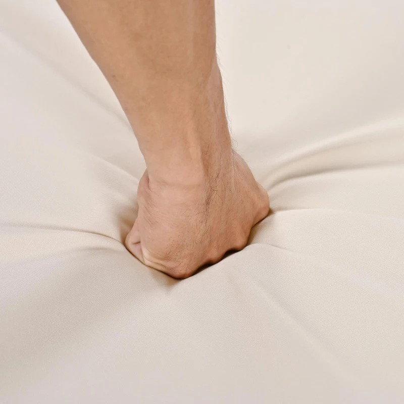 Ensemble de fauteuils de jardin-lounge, île ensoleillée avec baldaquin rétractable et plateau de table relevable, Beige