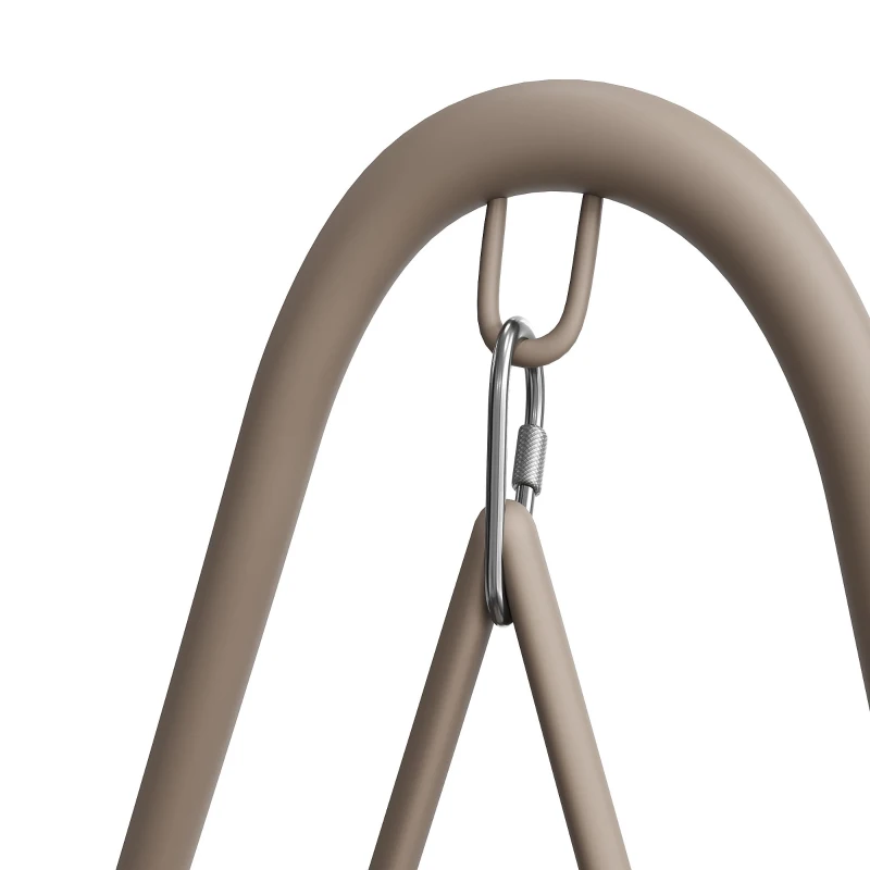 Balancelle de jardin pour 2 personnes, balancelle avec dossier, 141×109×143 cm, Beige＋Marron