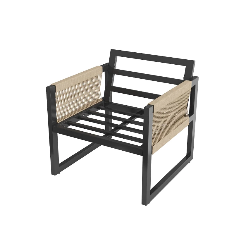 Conjunto de Jardín para 7-8 Personas Diseño Modular con Cuerdas Beige