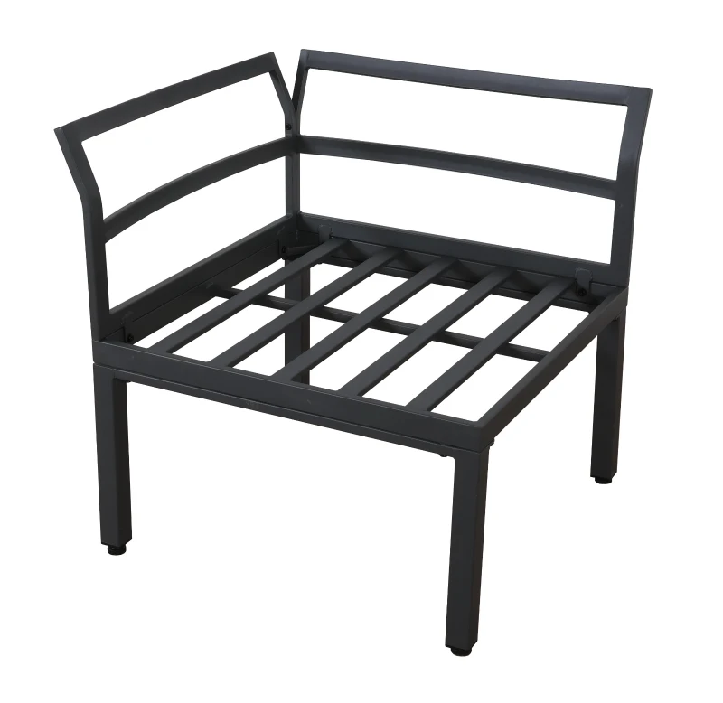 Set da giardino per 6-7 persone, set di mobili da giardino moderno, Grigio