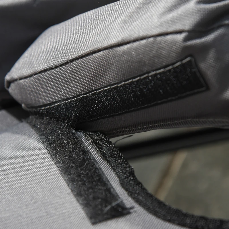 Outsunny Sdraio da Mare con Foro per Lettura Pieghevole e Reclinabile su 4 Livelli in Tessuto Oxford e Acciaio, Grigio