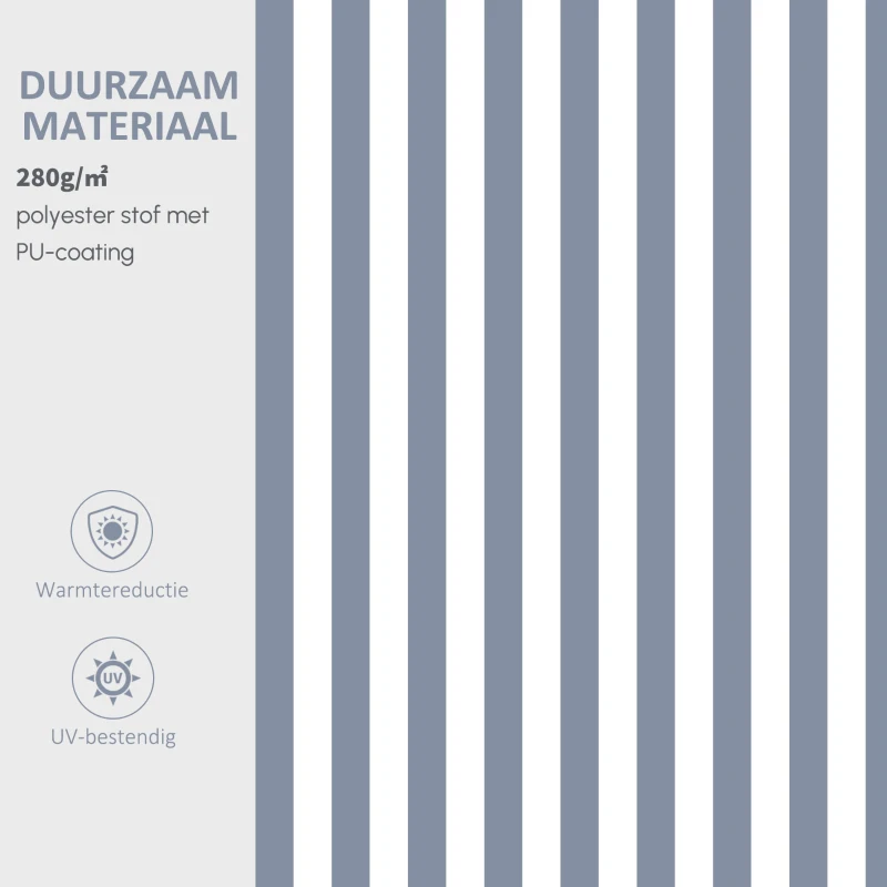 Outsunny Luifel aluminium knikarmluifel zonwering met handslinger 3,5 x 2,5 m grijs + wit