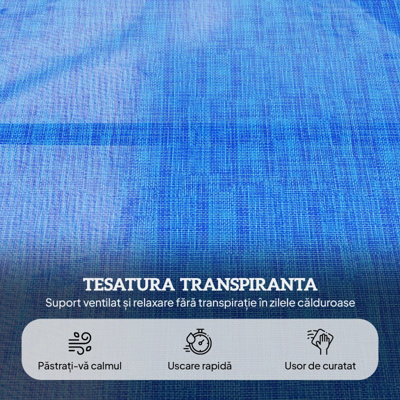 Outsunny Sezlong Pliabil cu Spatar cu 4 Nivele de Rabatare