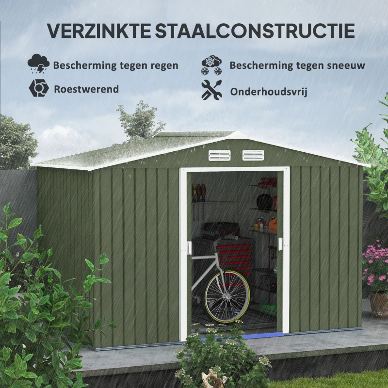 Outsunny gereedschapsschuur met fundering