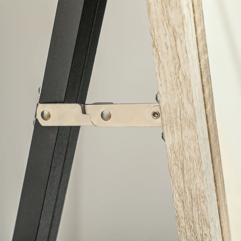 HOMCOM Volledige Lichaamsspiegel, MDF-frame, Splintervrije Folie, 162,6 x 53,3 cm, Natuurhout