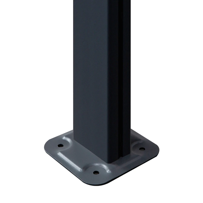 Outsunny Pergola montata pentru gradina din policarbonat si aluminiu, montare reglabila, gri