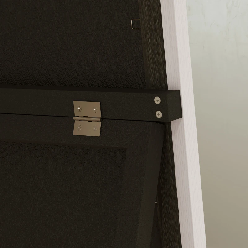 HOMCOM Volledige Lichaamsspiegel, MDF-Frame, Splintervrije Folie, 162,6 x 53,3 cm, Grijs