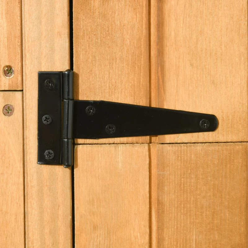 Outsunny Capanno da Giardino Porta Attrezzi in Legno Impermeabile, 77x54.2x179 cm Giallo