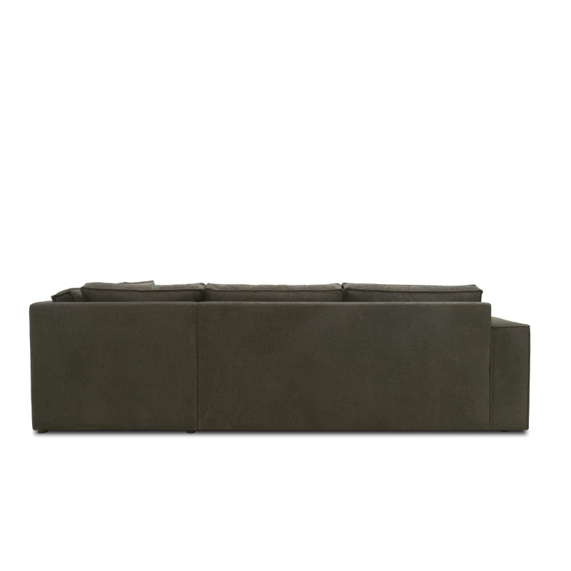 Ecksofa 101 017, Sofa, L-Form, Sofa, Couch, Polsterecke, Eckcouch, 277 x 197 x 84 cm (BxTxH), Schlamm