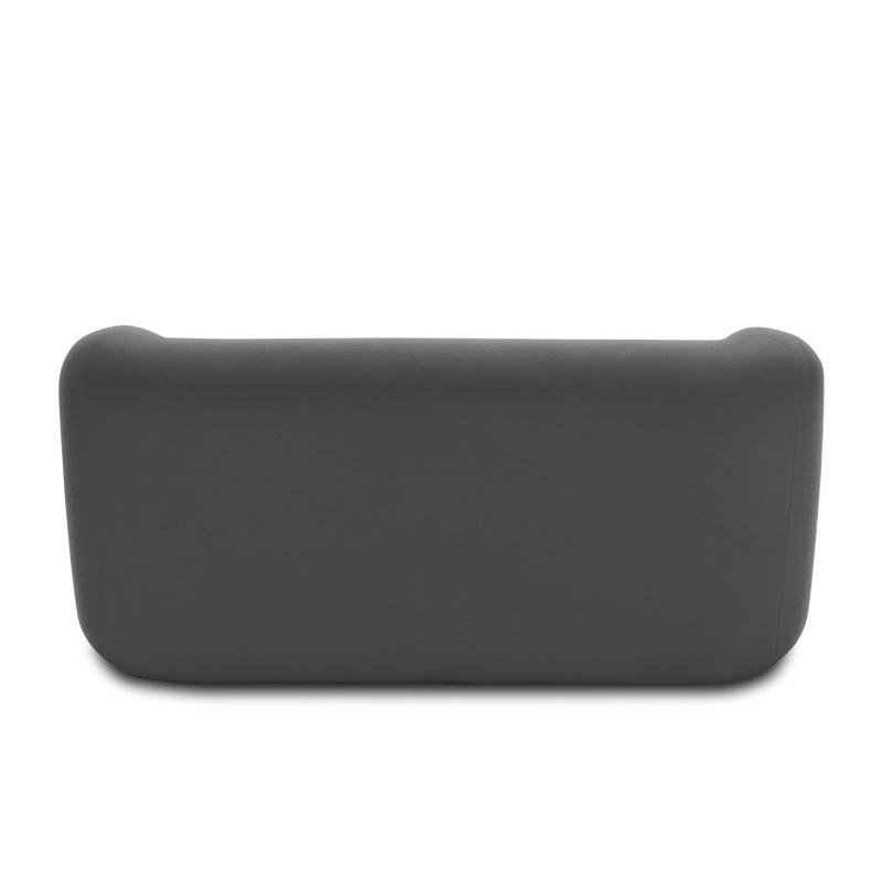 Sofa 800012, 2-Sitzer, 2er Couch, Teddy-Stoff, Polstersofa, 160 x 86 x 71 cm (BxTxH), Grau