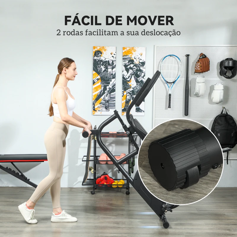 SPORTNOW Bicicleta Estática Silenciosa de 8 Níveis de Resistência Magnética com Assento Ajustável Ecrã LCD 103-139x61x100,5 cm Preto