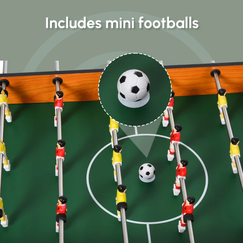 HOMCOM Football Table Heavy Duty  84.5cm for Arcades, Pub, Game Room, 8 Rods, 2 Foosballs