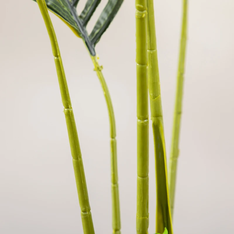 HOMCOM Palmier artificiel arbre artificiel hauteur 170 cm avec 11 grandes feuilles grand réalisme en plastique pot inclus vert