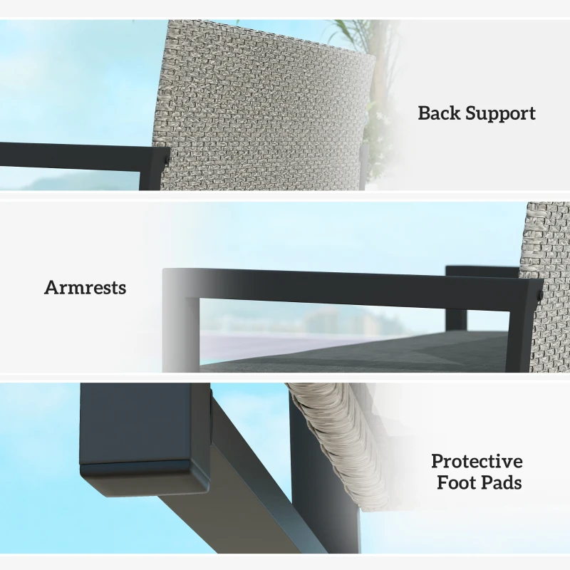 Outsunny 151.5L Storage Garden Bench, with Cushion - Grey