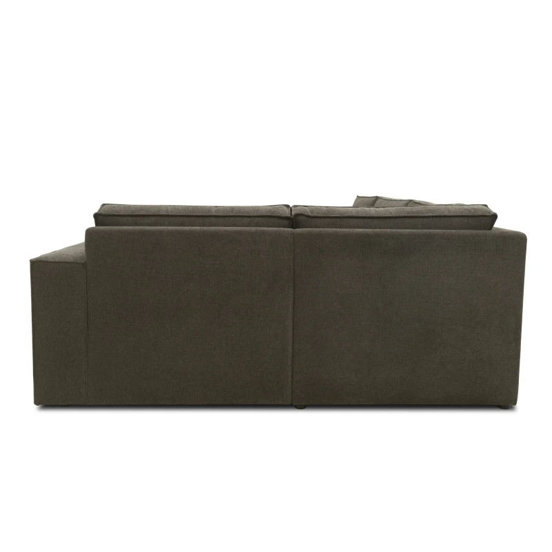 Ecksofa 101 017, Sofa, L-Form, Sofa, Couch, Polsterecke, Eckcouch, 277 x 197 x 84 cm (BxTxH), Schlamm