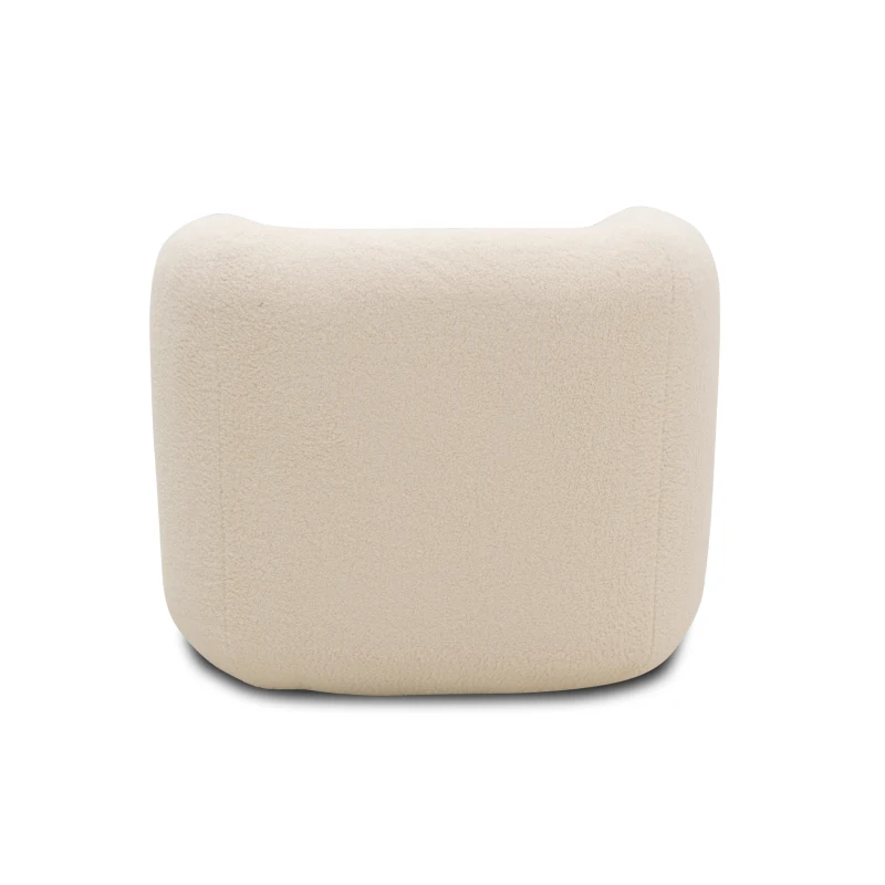 Sessel 800 012, Armsessel, Teddy-Stoff, 90 x 86 x 71 cm (BxTxH), creme