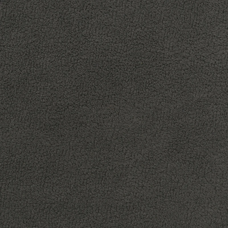 Hocker 800 012, Polsterhocker, Teddy-Stoff, 77 x 77 x 44 cm (BxTxH), Dunkelgrau