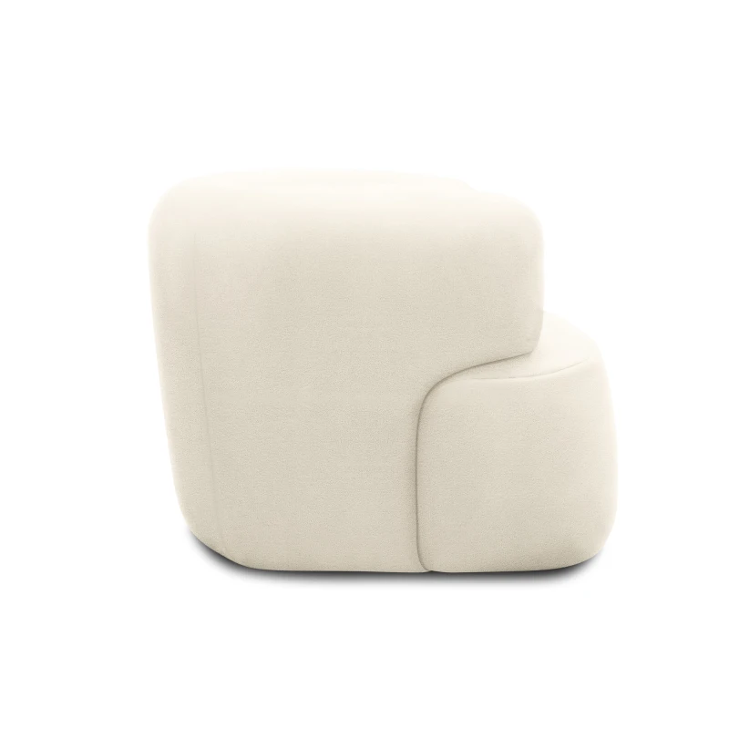 Sessel 800 012, Armsessel, Teddy-Stoff, 90 x 86 x 71 cm (BxTxH), creme