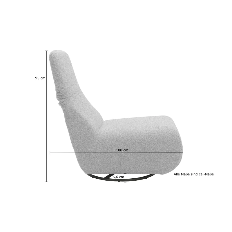 Outdoor Sofa 300 012 Sessel mit Rücken- und Drehfunktion, Gartenmöbel, Outdoor Sessel, terra, 68 x 88 x 67 cm