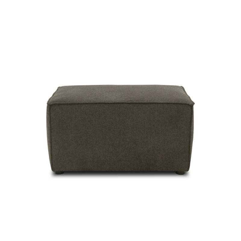 Hocker 101017, Polsterhocker, rechteckig, 80 x 60 x 43 cm (BxTxH), schlamm