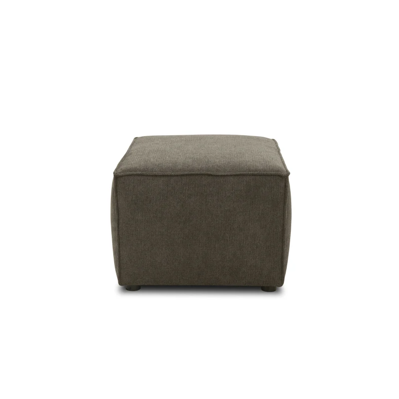 Hocker 101017, Polsterhocker, rechteckig, 80 x 60 x 43 cm (BxTxH), schlamm
