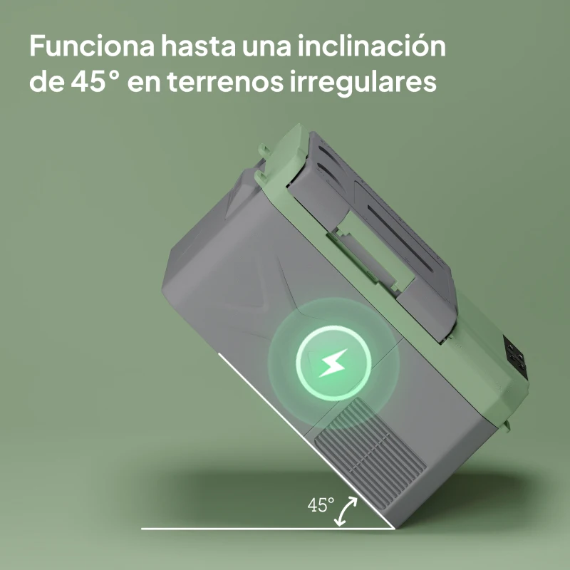 Outsunny Nevera Portátil Eléctrica 17,4L Refrigerador de Coche 12V-220V -20℃ a +20 ℃ con Pantalla Luz LED 61x34x32,4 cm Gris