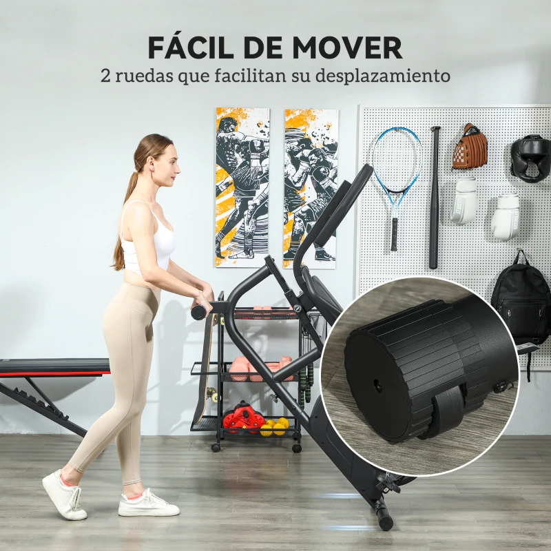 SPORTNOW Bicicleta Estática en Casa con Respaldo Resistencia Magnética Ajustable y Pantalla LCD 103-139x61x100,5 cm Negro