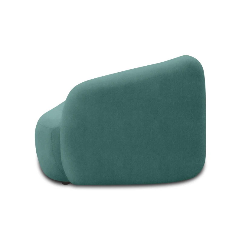 Recamiere 700013, Liege, oval, Füße mit Filzgleitern, Sofa, 183 x 105 x 75 (BxTxH), petrol