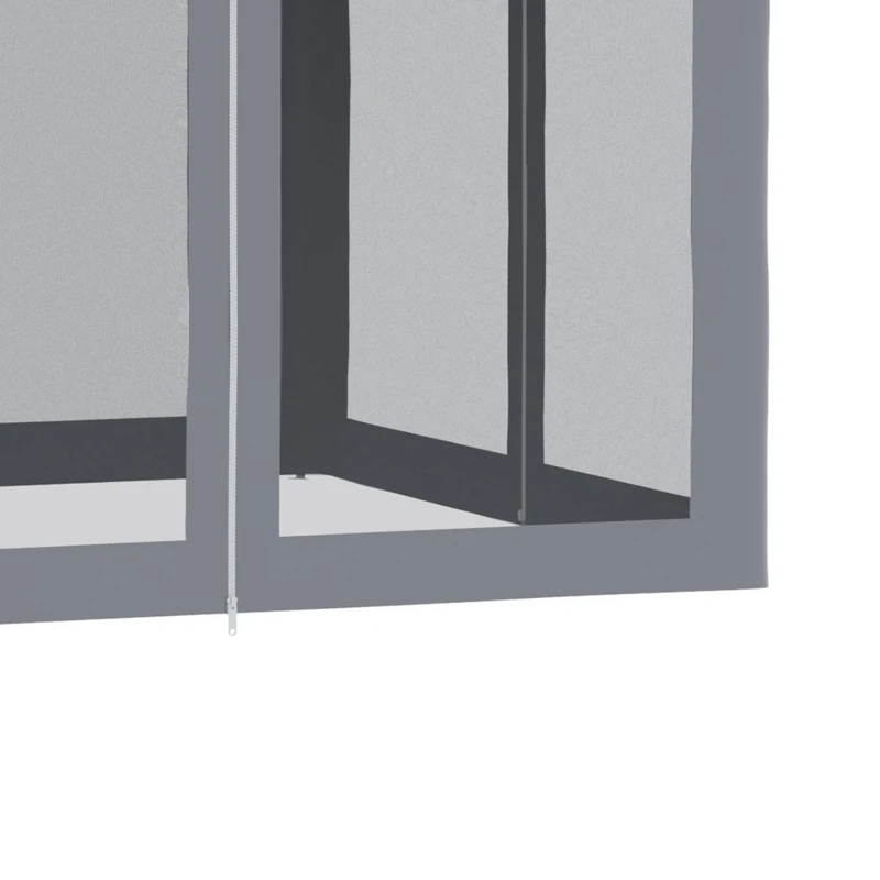 Outsunny Tonnelle Barnum de Jardin Pop-up Pliant 3,25L x 3,25l x 2,65H m Acier Polyester imperméabilisé Anti UV moustiquaires + Sac de Transport multicolore