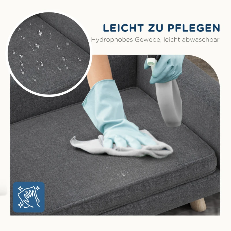 PawHut Haustiersofa, Hundebett, komfortabel, 86x54,5x34cm, Grau/Braun
