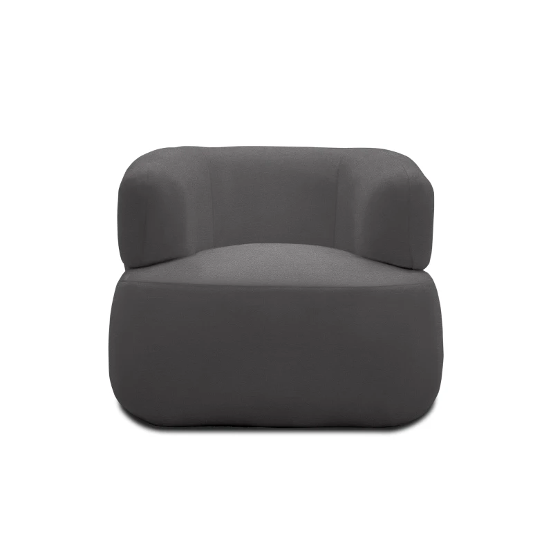 Sessel 800 012, Armsessel, Teddy-Stoff, 90 x 86 x 71 cm (BxTxH), Dunkelgrau