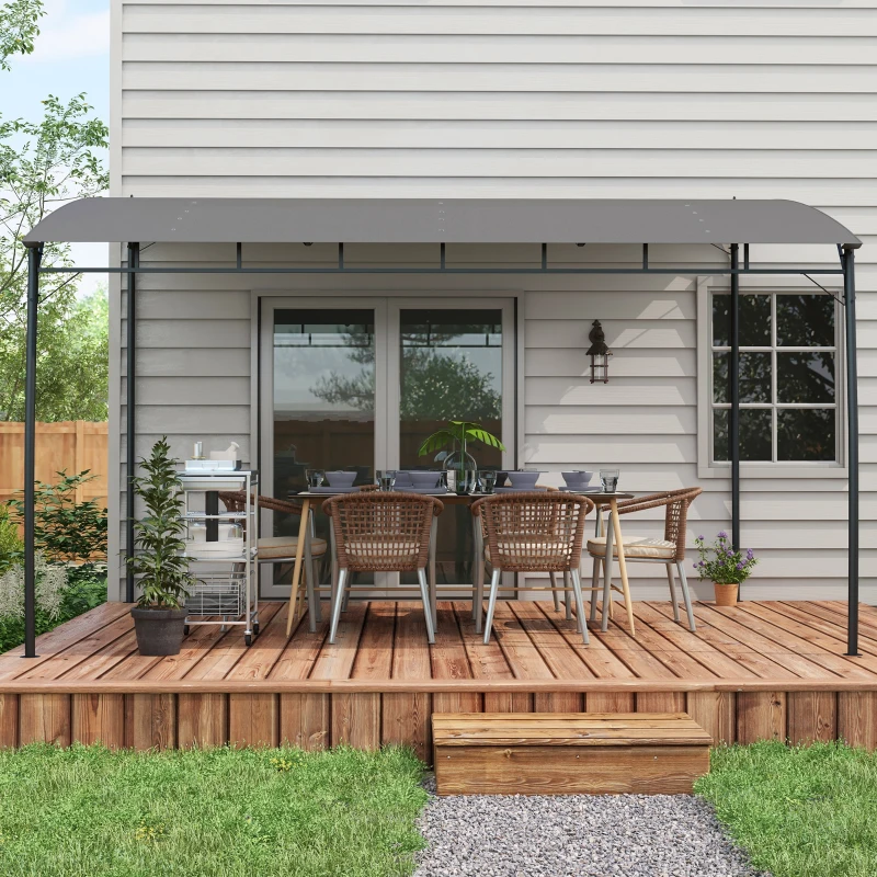 Outsunny Pergola 3 x 4m, Foisor pentru exterior, Gri(m-7)
