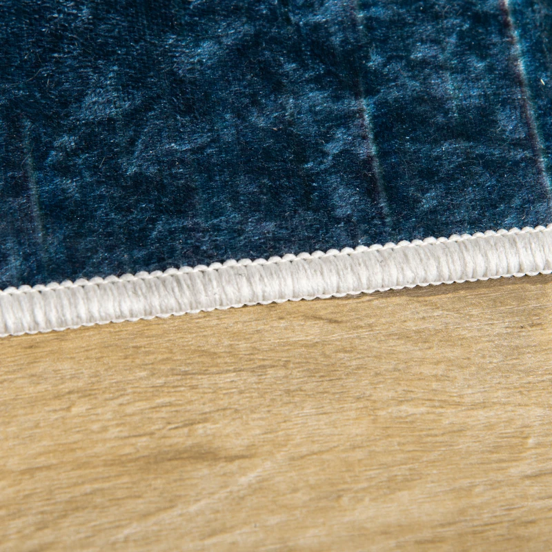 HOMCOM Alfombra de Salón Moderna de Terciopelo 230x160 cm Alfombra Geométrica con Base Antideslizante  Multicolor