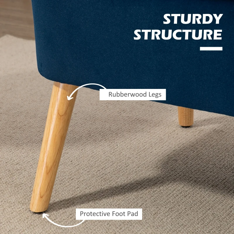 HOMCOM Sofa w wyglądzie lnianym