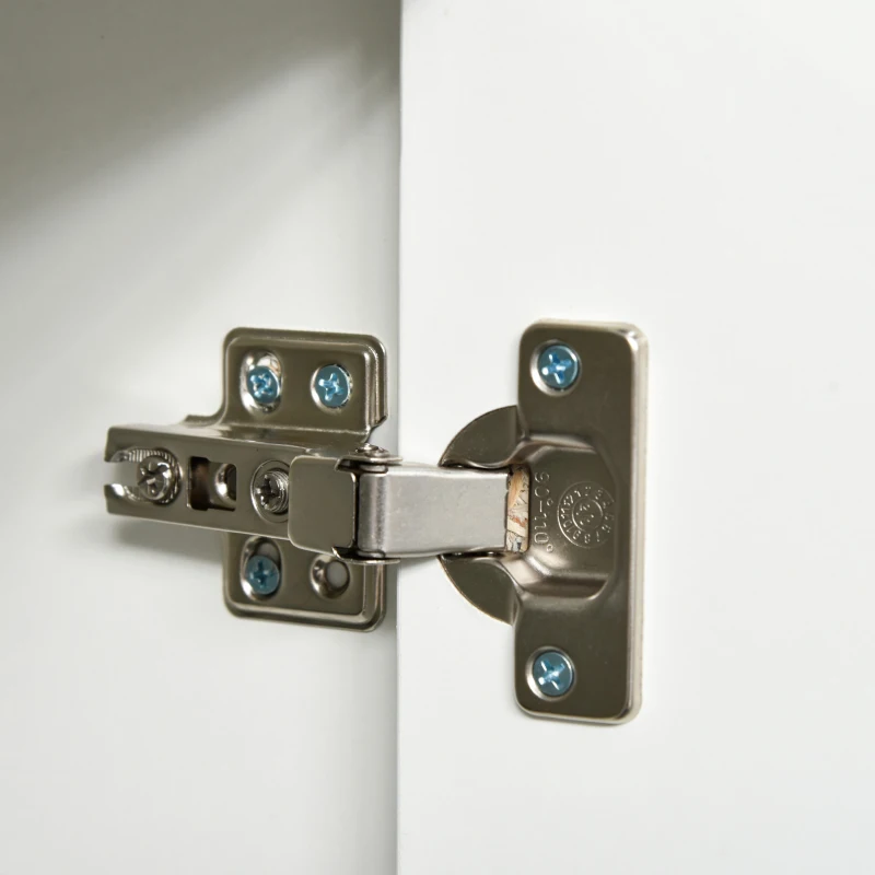 HOMCOM Aparador para Salón con 3 Puertas 2 Cajones y Estante Ajustable 117x36x74 cm Blanco