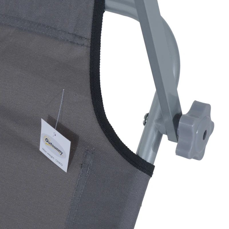 Outsunny leżak leżak ogrodowy leżak wypoczynkowy leżak trójnożny leżak składany szary