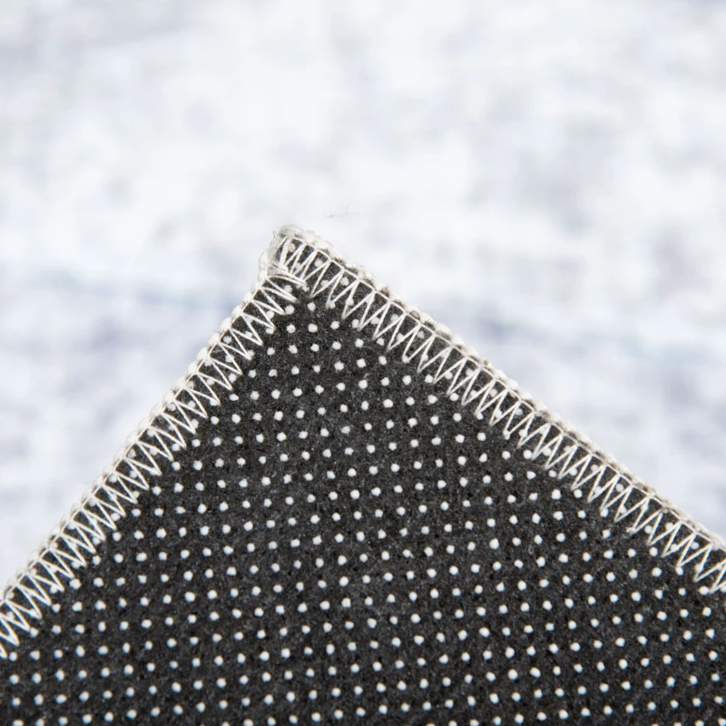 HOMCOM Alfombra de Salón Moderna de Terciopelo 230x160 cm Alfombra Geométrica con Base Antideslizante  Multicolor