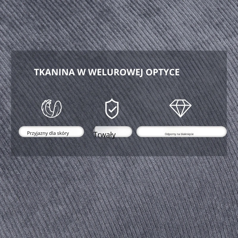 HOMCOM Fotel z otomaną, fotel relaksacyjny z regulowanym oparciem, szary