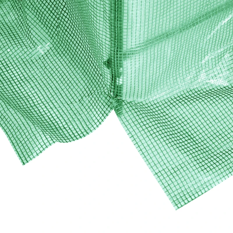 Outsunny Serre de Jardin Tunnel 5 m² 2,5L x 2l x 2H m Acier renforcé Ø 1,8 cm + PE Haute densité 140 g/m² fenêtres Porte déroulante Vert