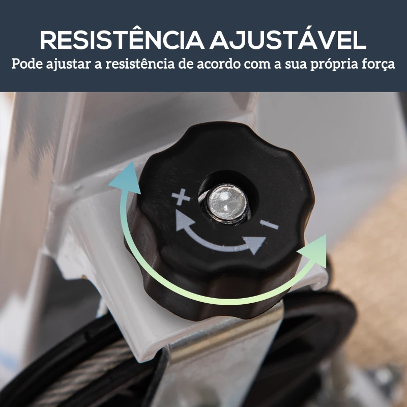 HOMCOM Máquina de Step Stepper Fitness em Casa com Tela LCD Alça e Pedais Antiderrapantes para Ginásio 55x44x108 cm Azul e Branco