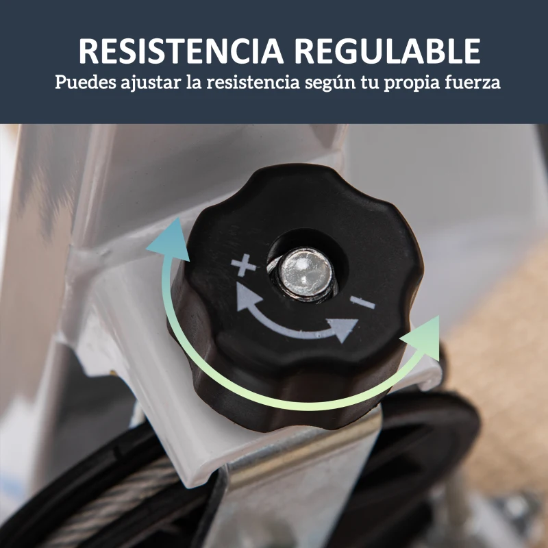 HOMCOM Máquina de Steps Mini Stepper para Fitness en Casa con Pantalla LCD y Pedales Antideslizantes 55x44x108cm Blanco y Azul